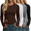 Neer 4 Pack Women's Thermal Fleece Lined Shirts Warm Base Layer
