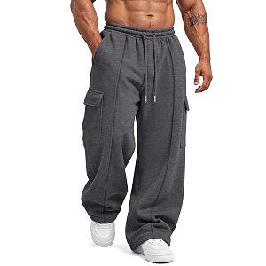 Neer Mens Big and Tall Cargo Sweatpants
