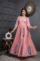 NeeraFashion Women Gown Pink MaxiFull Length Dress