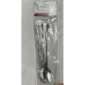 neerak soda spoon mixing stirring spoon ice tea coffee long ice cream for tall glasses bournvita spoon cocktail bar long colored handle spoonpack of 6 20cm red silver