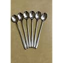 NEERAK Soda Spoon, Mixing Stirring Spoon, Ice Tea Coffee Long Ice Cream for Tall Glasses, Bournvita Spoon, Cocktail Bar Long Colored Handle Spoon(Pack of 6), 20Cm RED (White)