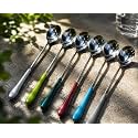 NEERAK Soda Spoon, Mixing Stirring Spoon, Ice Tea Coffee Long Ice Cream for Tall Glasses, Bournvita Spoon, Cocktail Bar Long Colored Handle Spoon(Pack of 6), 20Cm (Multicolor)