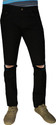 NEET Men Slim Mid Rise Black Jeans