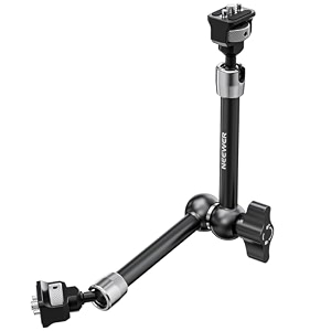 neewer 1134 articulating magic arm with 360 ball heads amp locating pins for arri camera monitor mount with 1434 screws for dslr action camera monitor video light compatible with smallrig cage rigst16
