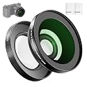 NEEWER 40.5mm HD Wide Angle Lens Compatible with Sony ZV-1F ZV-E10 A5000 A6000, 2 in 1 18mm Wide Angle + 10x Macro Additional Lens with Extension Tube Bayonet Mount Adapter & 2X Cleaning Cloth