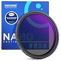 NEEWER 55mm True Colors Hard Stop Variable ND Filter ND2-32 (1-5 Stops) Limited Neutral Density Filter, Multi Coated HD Optical Glass/No X Cross/Aluminum Frame/Water/Scratch/Fingerprint Resistant