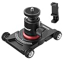 NEEWER Camera Slider Dolly with Ball Head & Phone Clamp, 4 Wheeled, SD001