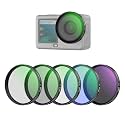 NEEWER Filter Set Compatible with DJI Osmo Action 6 Only, 5 Pack CPL + ND 32 + UV + LPR + Black Diffusion 1/4 Filter for Mist Cinematic Effect, HD Snap On Action Camera Filters Accessories, FL-B4