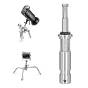 NEEWER Junior to Baby Pin Adapter, 1-1/8"/28mm Junior Male Stud to 5/8"/16mm Baby Male Stud Stand Adapter for C Stand, Heavy Duty Light Stand, TV Clamp, Turtle Base, UA027