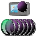 NEEWER ND Filter Set Compatible with DJI Osmo Action 5 Pro/4/3, 6 Pack ND8+ND16+ND32+ND64+ND256+CPL Neutral Density Polarizing Action Camera Accessories Multicoated HD Optical Glass, FL-A98
