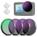 NEEWER ND Filter Set Compatible with DJI Osmo Action 5 Pro/4/3, 4 Pack Multicoated HD Optical Glass Snap On ND8/ND16/ND32/CPL Filters, Action Camera Lens Accessories with 2X Cleaning Cloth