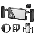 NEEWER PA082 S25 Ultra Phone Cage Holder for Recording Filming with 2X Handle, 67mm Filter Adapter, 17mm Lens Backplate, T Mount Adapter, Video Rig Stabilizer Compatible with Samsung Galaxy S25 Ultra