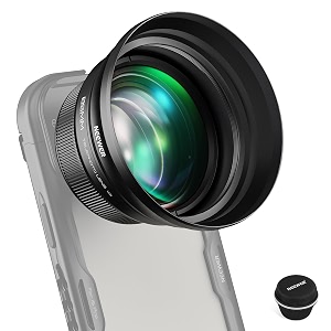 neewer telephoto lens hd 85mm phone only back plate 17mm 25x magnification compatible with smallrig neewer cage for iphone samsung with 17mm adapter amp lens cap ls-59
