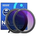 Neewer True Colors 77mm Variable ND2-32 &amp; CPL with Magnetic ND32,Polarized ND Filter Set, 2 in 1 Adjustable One Rotatable Light Reduction Reflection Elimination No Color Shift No X Cross No Vignetting