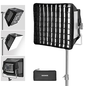 neewer upgraded softbox diffuser for nl660 rgb660 pro ii led video light panel 12634x11634 foldable with gridbagblackout hood no need to remove barndoors quick set up for soft light ns4s