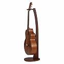 Nefelibata Wooden Guitar Stand - Handmade German Ash Solid Semi-curved Design Wood Stand Floor, Best for Acoustic guitars, Classical guitars, Banjos, Mandolins(Dark Brown-01)
