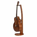 Nefelibata Wooden Guitar Stand - Handmade German Ash Solid Semi-curved Design Wood Stand Floor, Best for Acoustic guitars, Classical guitars, Banjos, Mandolins(Cocoa Brown)