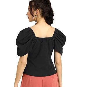 Nefer Womens Solid V-Neck T-Shirt