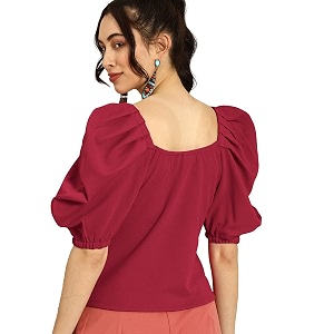 Nefer Womens Solid V-Neck T-Shirt