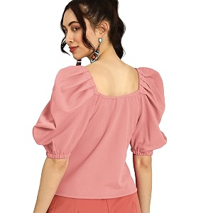 Nefer Womens Solid V-Neck T-Shirt