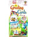 Negi Plastic Greeting Card Making Fun Game, Multicolor, 4 Greeting Card,pop-ups,Mini Greeting Cards,envelopes,Glue,Two Way Tape,Decorative Items,Instruction Sheet