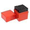 NEIKO 02624 Number and Letter Punch Set with Heat-Treated Steel Punches for Imprinting and Arts &amp; Crafts, 1/4-Inch Shaft, 36-Piece Stamp Set (Pack of 10)