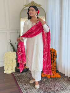 nejadhari fashion Printed Kurta Salwar Dupatta