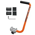 NeJesZoe Ergonomic Trimmer Grip for Weed Wackers Extension Handle, String Trimmer Handle Lawn Trimmer Handle Grip with Bracket Clamp for String Trimmer, Lawn Care, Landscaping (Orange Black)