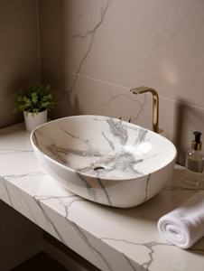 nekstone premium designer ceramic wash basin counter top basin glossy 24x15x5 inch penta 1217 glossy table top basin multicolors