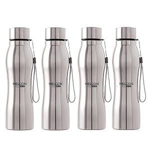 nirlon stainless steel freezer water bottle set 4 piece  1000 m