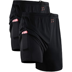 neleus men39s 2 in 1 running shorts with linerdry fit workout shorts with pockets