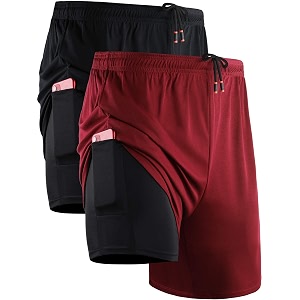 neleus men39s 2 in 1 running shorts with linerdry fit workout shorts with pockets