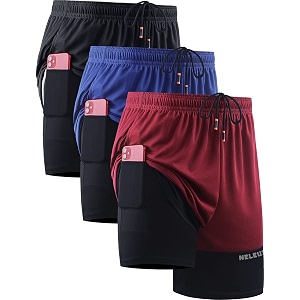neleus men39s 2 in 1 running shorts with linerdry fit workout shorts with pockets