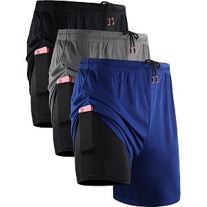 neleus men39s 2 in 1 running shorts with linerdry fit workout shorts with pockets