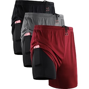 neleus men39s 2 in 1 running shorts with linerdry fit workout shorts with pockets