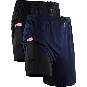 neleus men39s 2 in 1 running shorts with linerdry fit workout shorts with pockets