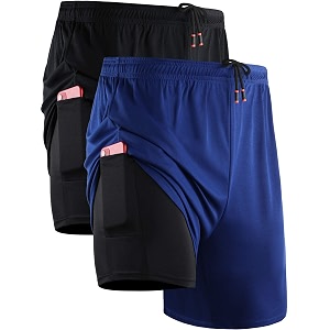 neleus men39s 2 in 1 running shorts with linerdry fit workout shorts with pockets