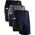 NELEUS Men's 2 in 1 Running Shorts with Liner,Dry Fit Workout Shorts with Pockets