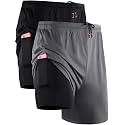NELEUS Men's 2 in 1 Running Shorts with Liner,Dry Fit Workout Shorts with Pockets