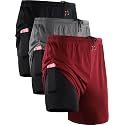NELEUS Men's 2 in 1 Running Shorts with Liner,Dry Fit Workout Shorts with Pockets