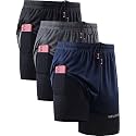 NELEUS Men's 2 in 1 Running Shorts with Liner,Dry Fit Workout Shorts with Pockets
