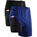 NELEUS Men's 2 in 1 Running Shorts with Liner,Dry Fit Workout Shorts with Pockets