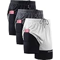NELEUS Men's 2 in 1 Running Shorts with Liner,Dry Fit Workout Shorts with Pockets