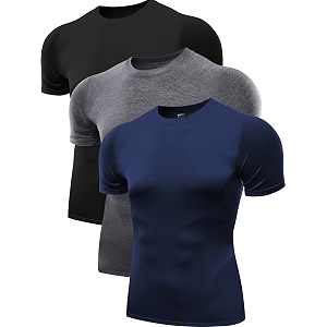 NELEUS Mens 3 Pack Athletic Compression Base