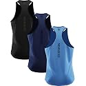 NELEUS Men's 3 Pack Dry Fit Y-Back Muscle Tank Workout Gym Shirt