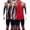 NELEUS Men's 3 Pack Dry Fit Y-Back Muscle Tank Workout Gym Shirt