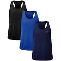NELEUS Men's 3 Pack Dry Fit Y-Back Muscle Tank Workout Gym Shirt