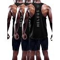 NELEUS Men's 3 Pack Dry Fit Y-Back Muscle Tank Workout Gym Shirt