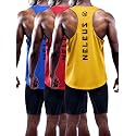 NELEUS Men's 3 Pack Dry Fit Y-Back Muscle Tank Workout Gym Shirt