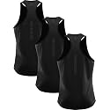 NELEUS Men's 3 Pack Dry Fit Y-Back Muscle Tank Workout Gym Shirt